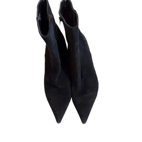 Fitzwell 8.5WW black suede stiletto ankle boots - Picture 3 of 7